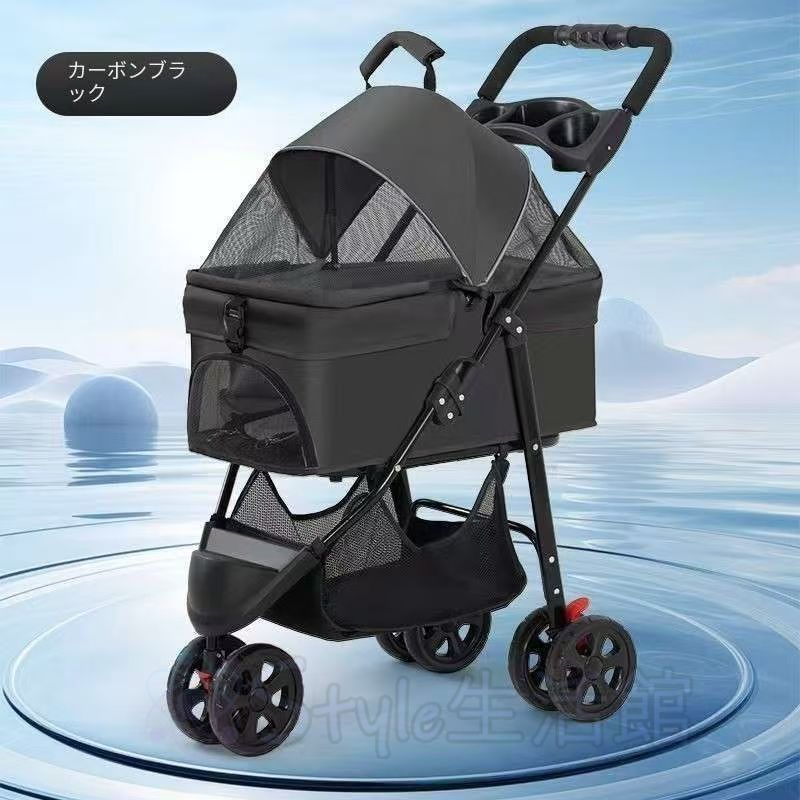 ペットカート アルミ製 分離式 取り外し可能 折りたたみ 多頭 中型犬