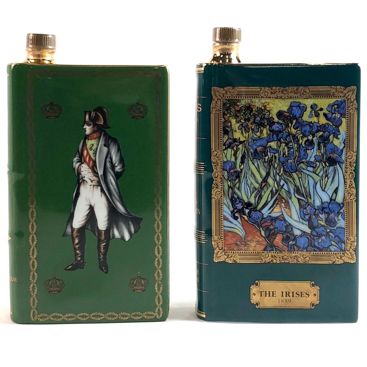 2本 カミュ CAMUS ナポレオン 緑 ブック型ボトル リザーブ ゴッホ アイリス ブック型ボトル 700ml ブランデー セット 古酒