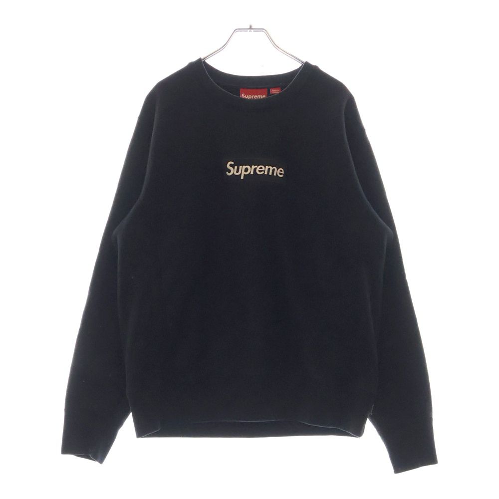 美品 Supreme Box Logo Crewneck ブラック 18aw
