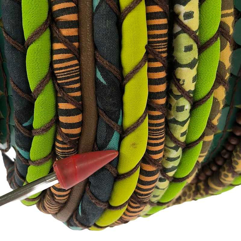 【美品】  JAMIN PUECH / ジャマンピエッシュ | WANDA パイピング ウッビーズ装飾 ハーフショルダーバッグ | マルチカラー | レディース 美品】 JAMIN PUECH / ジャマンピエッシュ | WANDA パイピング