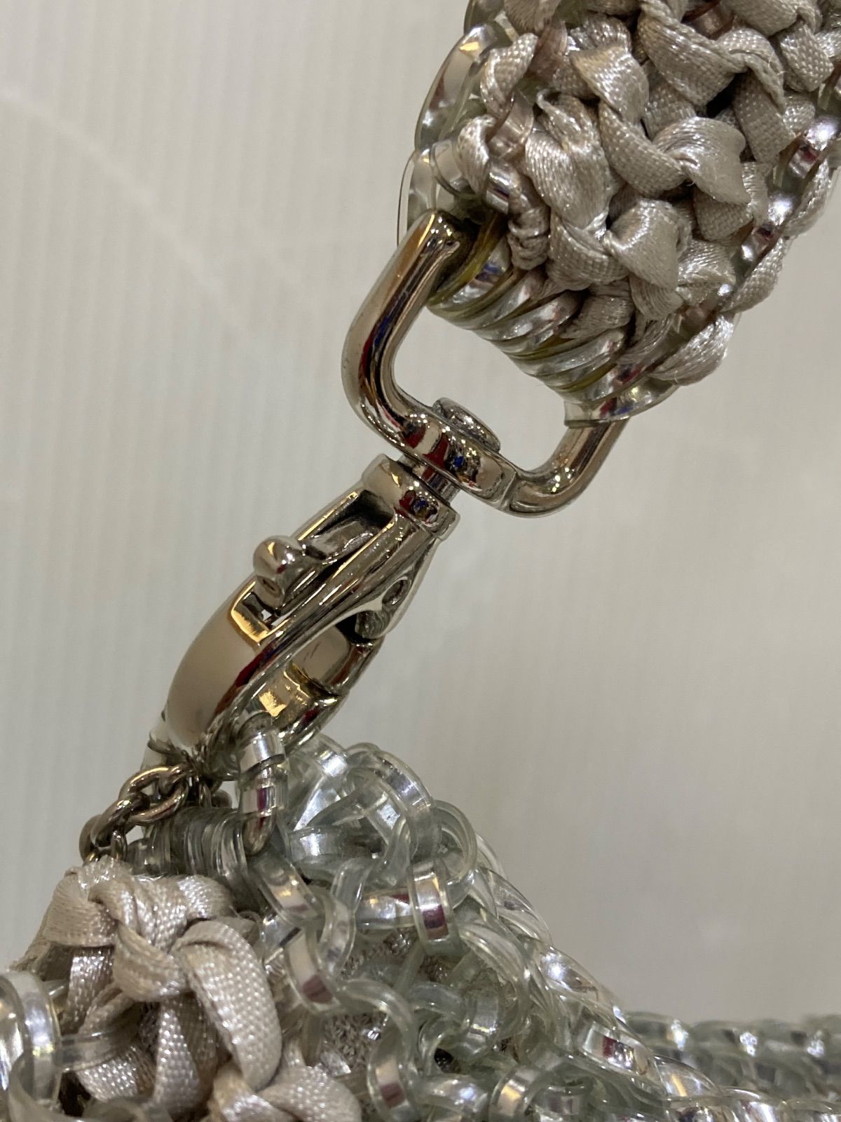 ANTEPRIMA アンテプリマ ワイヤー ハンドバッグ シルバー リボン