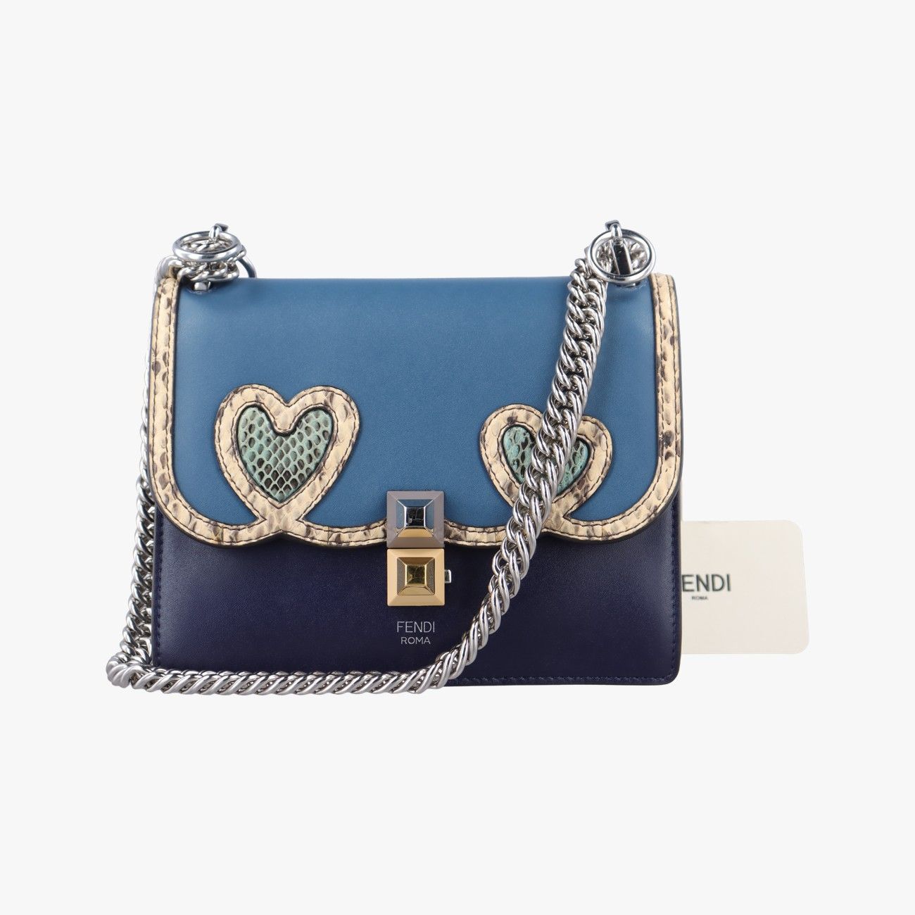 ★関送込★ FENDI キャナイ マルチカラーレザーバッグ★人気商品 フェンディFendiスタッズ キャナイマルチカラーレザー