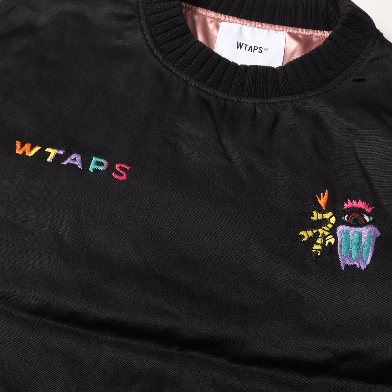 お値下げ！WTAPS CRIBS 02 サテンジャケット 福グラフィック刺繍素材