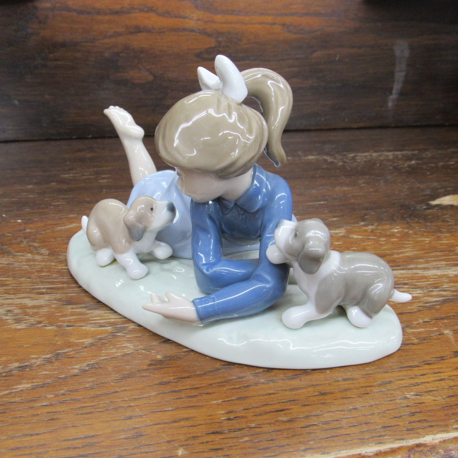 Liadro リヤドロ 陶器人形 みんなで遊びましょう フィギュア 少女と