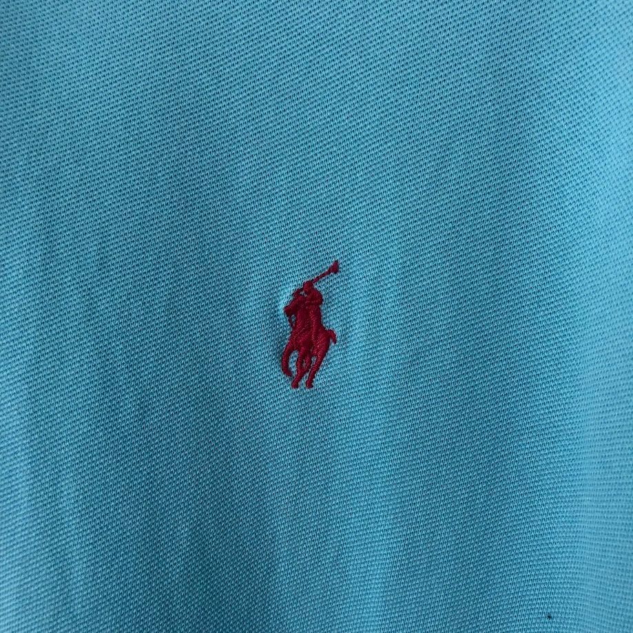POLO RALPH LAUREN/ポロラルフローレン 半袖ポロシャツ ポニー刺繡 CHINA製 メンズ XL ブルー POLO RALPH LAUREN (ポロラルフローレン) ロゴ 麻100％ ワンポイント