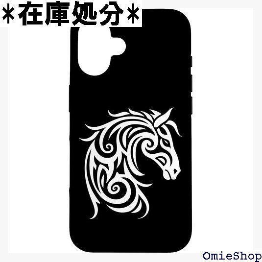 馬の北欧神話ケルト結びトライバルタトゥー スマホケース iPhone 16 用
