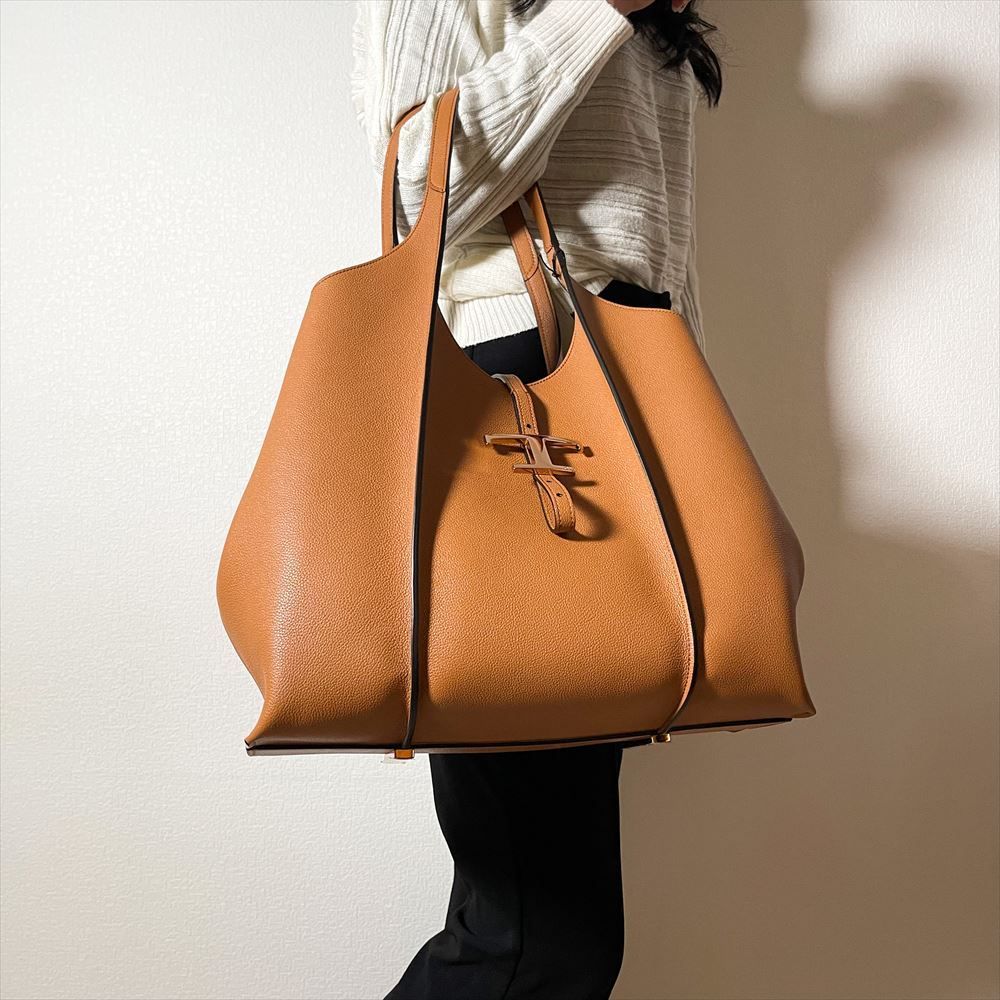Tod's XBWTSBA0300Q8ES410 関税送料込 Woman ブラウン T タイムレス レザー ショッピングバッグ