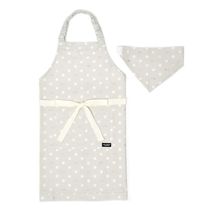COLORFUL CANDY STYLE 子供用 キッズエプロン 女の子 三角巾 セット 小学生 着脱簡単 130ー160 Polka Dot Ribbon N1249630