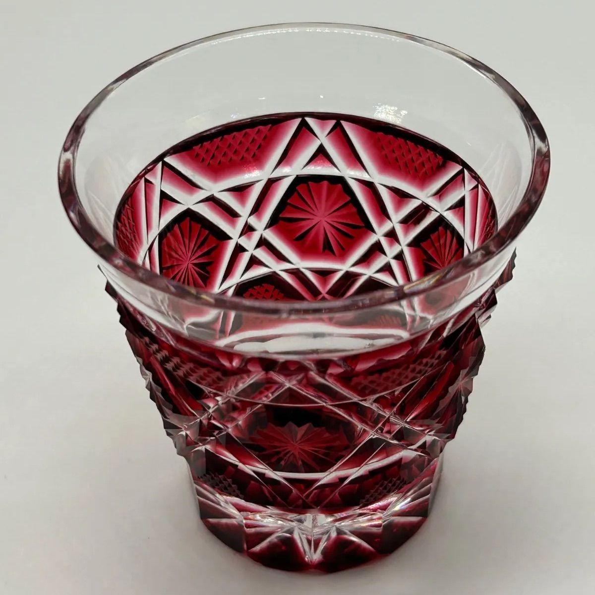 島津薩摩切子 色被せガラス 冷酒器揃 島津磯斉彬竈 デカンタ 冷酒グラス