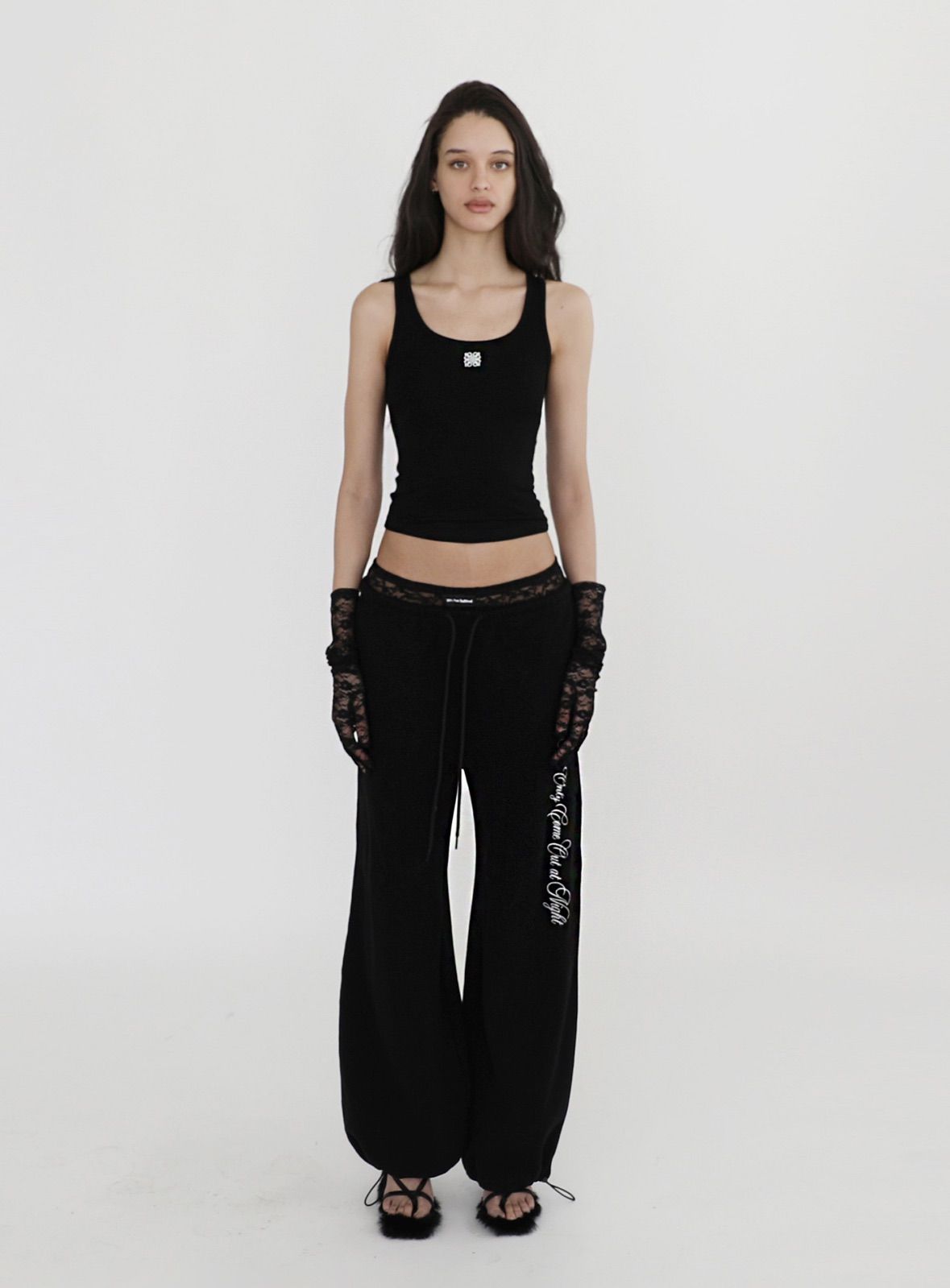 BADBLOOD 】Pure Lace Trim Jogger ❤︎ バッドブラッド