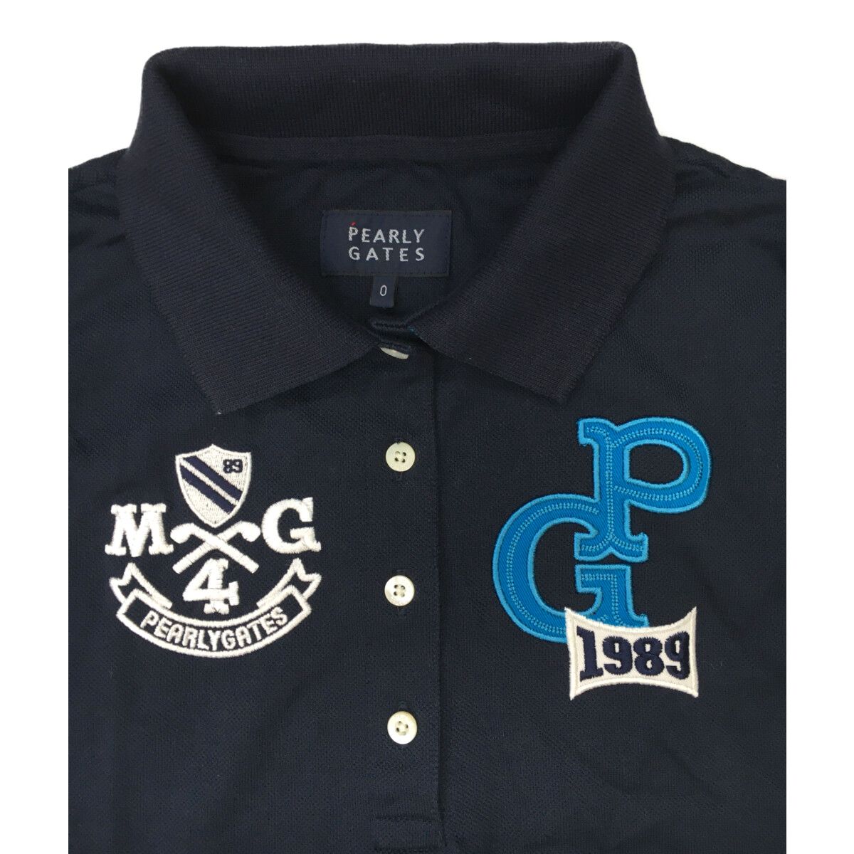 中古 レディース パーリーゲイツ PEARLY GATES ノースリーブ 0(S) 紺