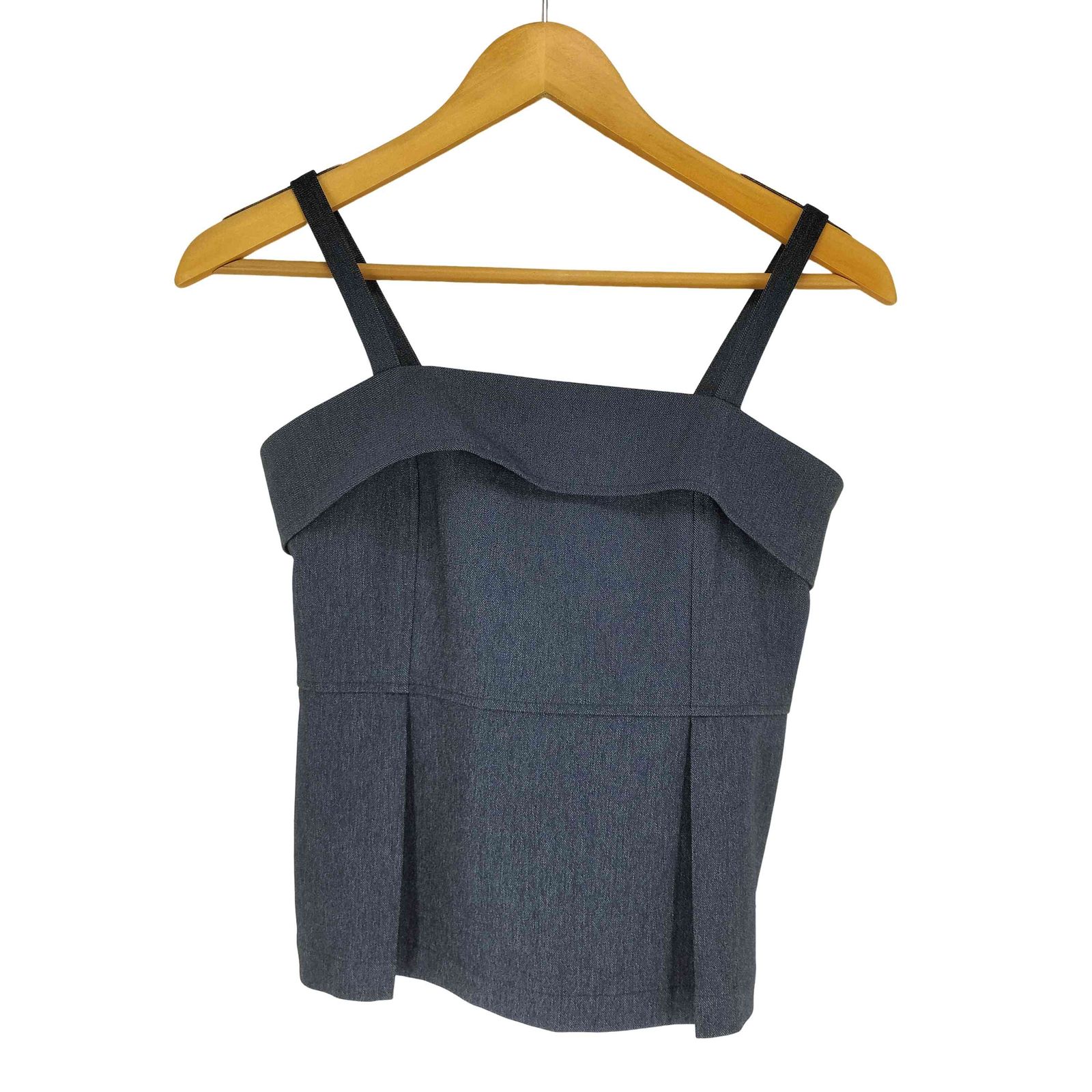 STRATA(エストラータ) 25SS デニムライクペプラムトップス レディース FREE  中古 古着 0423 エストラータ STRATA 25SS デニムライクペプラムトップス