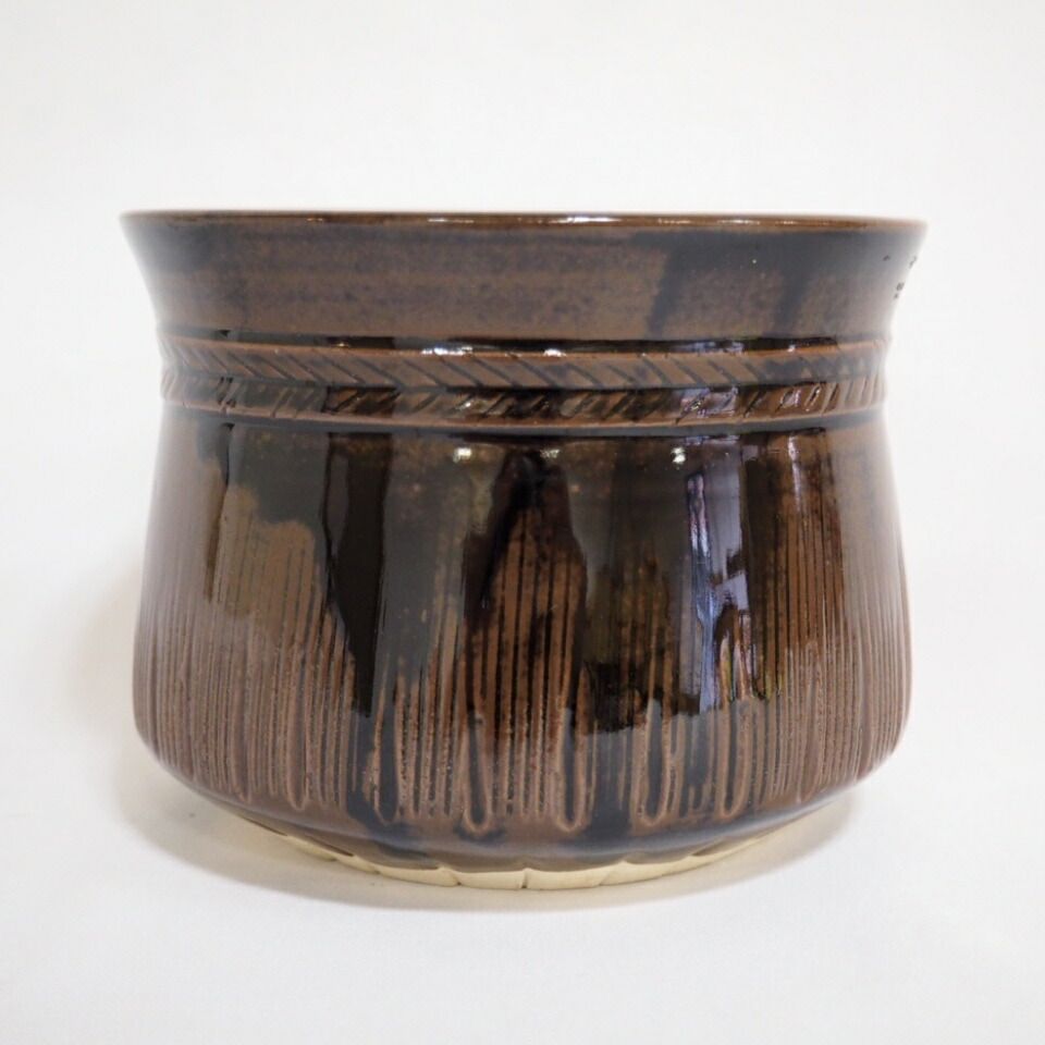 七月の特売品】遠州七窯 近江膳所焼 陽炎園 岩崎新定作 腰ミノ建