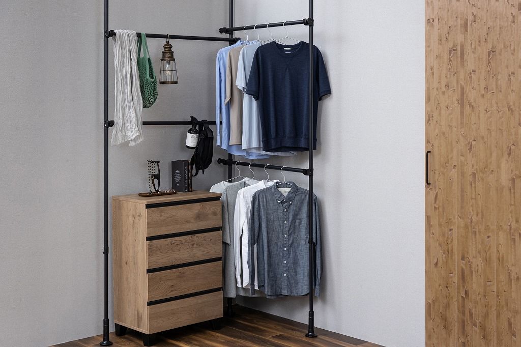 突っ張りワードローブ 幅約157.9