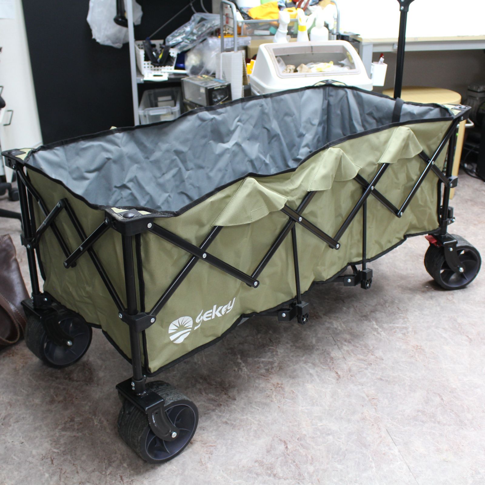 712)Sekey 特大容量300L 耐荷重200kg 折りたたみ式キャリーワゴン 