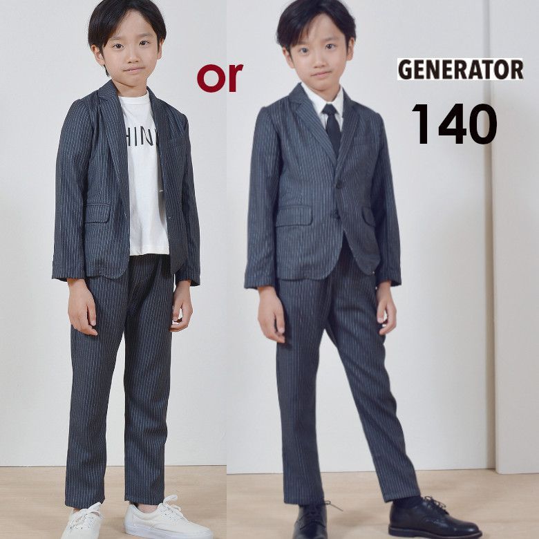 新品 GENERATOR ジェネレーター ピンストライプ スーツ 140cm キッズ 男の子 フォーマル - メルカリ
