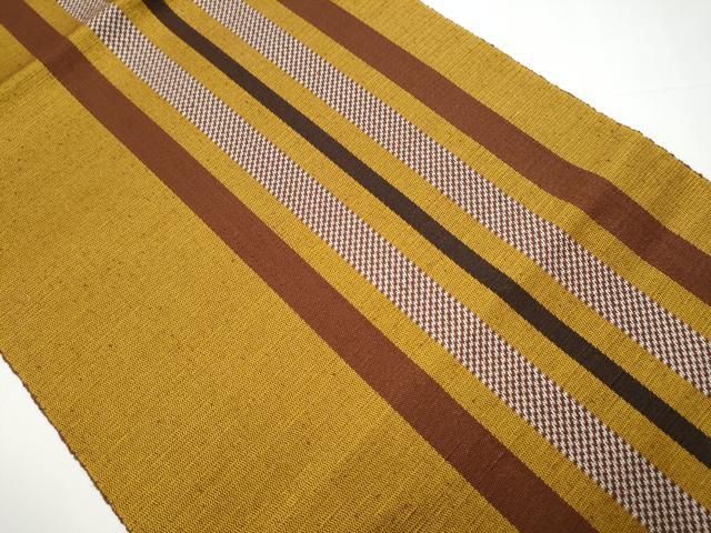 平和屋着物 本場黄八丈 紬 八寸名古屋帯 間道 正絹 CAAX7381hy