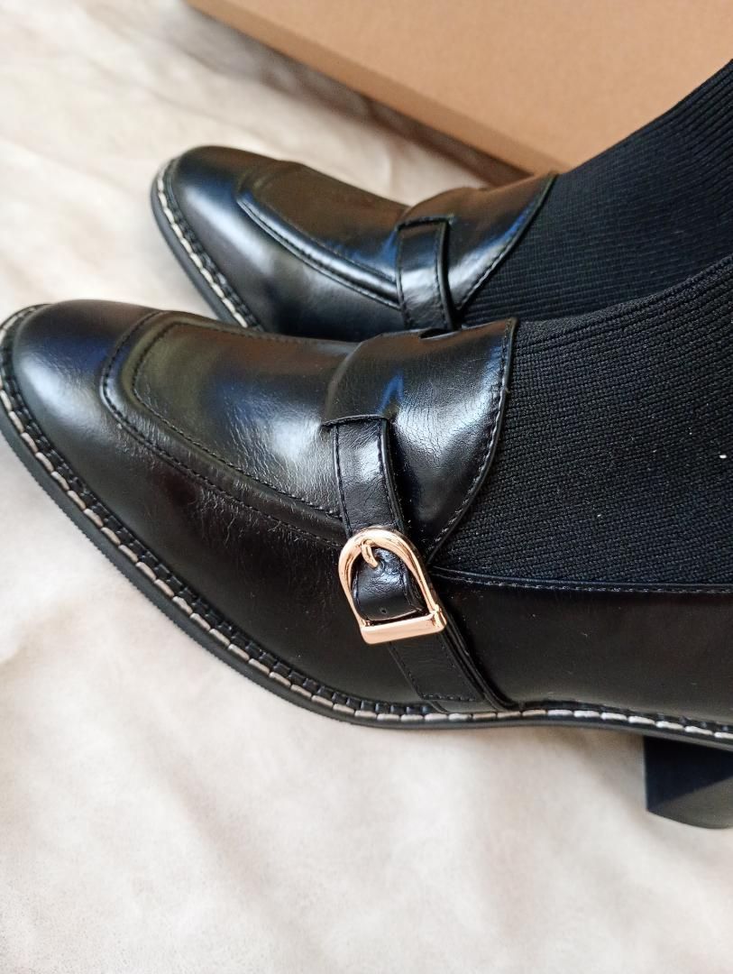 定価1.2万円 ランダ RANDA ニットドッキングブーツ LL