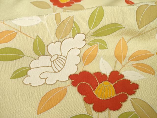 平和屋着物●訪問着　友禅　草花文　金彩　松坂屋扱い　正絹　逸品　未使用　AAAZ3737ck 平和屋着物○訪問着 友禅 草花文 金彩 松坂屋扱い 正絹 逸品 未使用