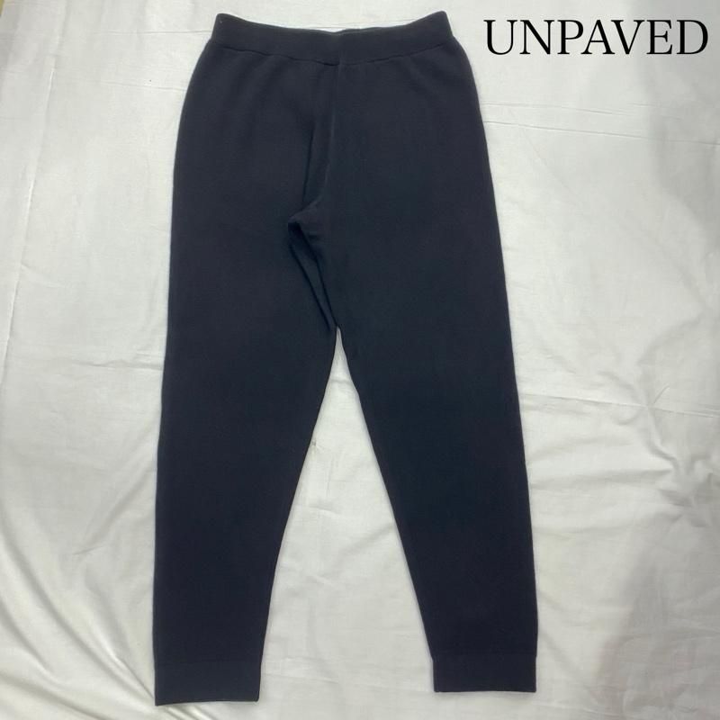 古着 その他ボトムス KPAV-02 UNPAVED アンペイブド ダブルジャガードカシミアニットジョガーパンツ カシミヤ100％ black L