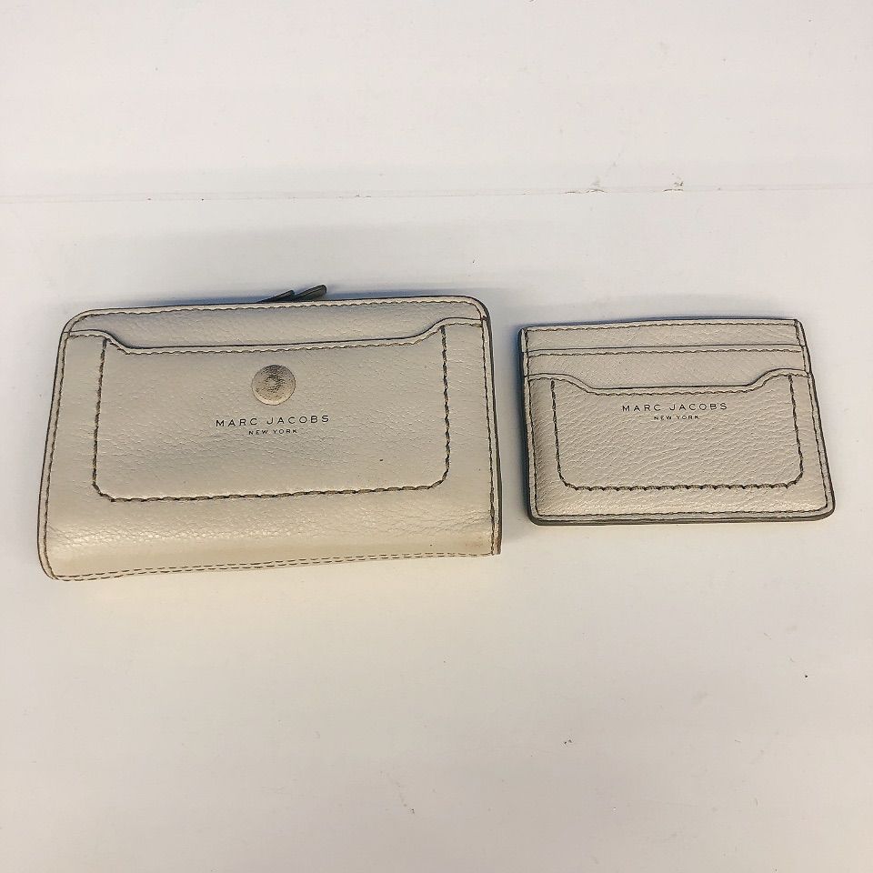 ☆ MARK JACOBS 二つ折り財布 グレー カードケース セット