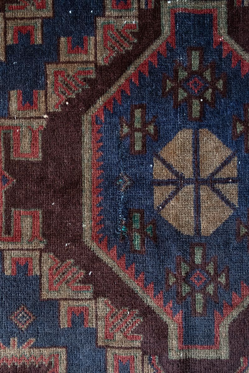 200 x 110cm　80-90s　TRIBAL RUG by Baloch　トライバルラグ アフガンラグ バルーチ 手織り ペルシャ絨毯