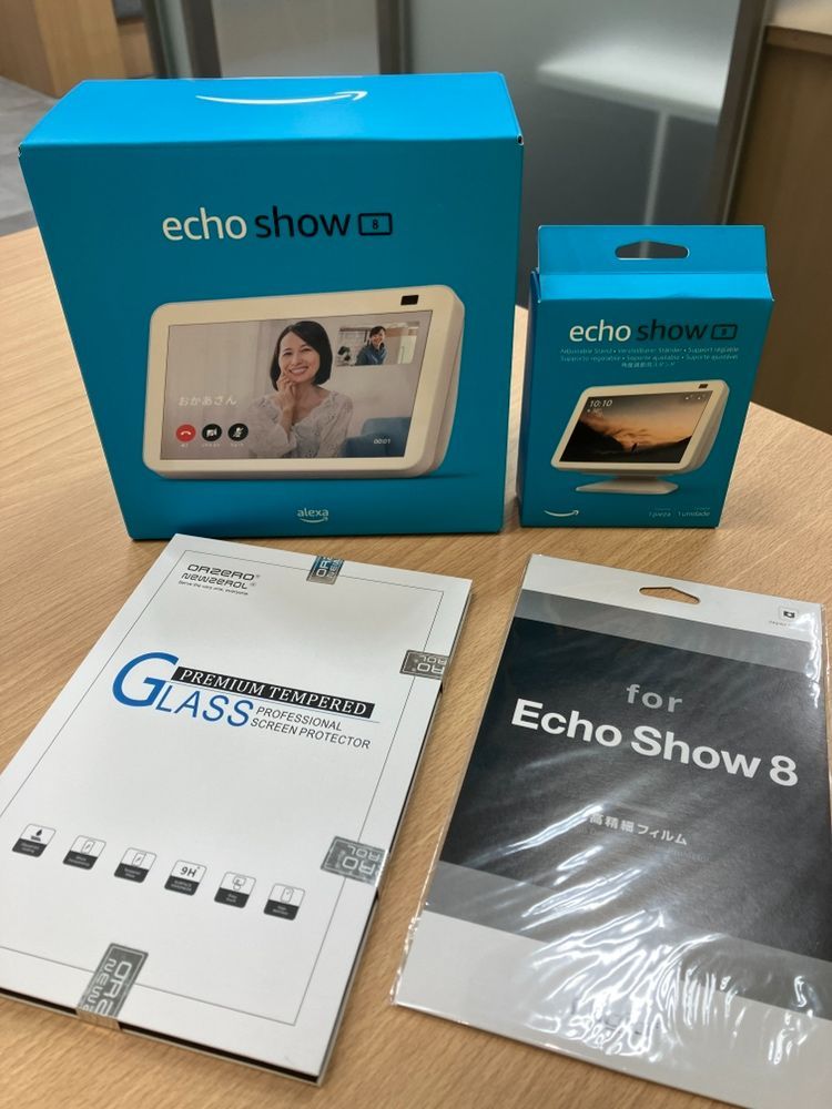 EL5 Echo Show 8 第3世代 スマートスピーカー スタンド 保護フィルム付 MK9888