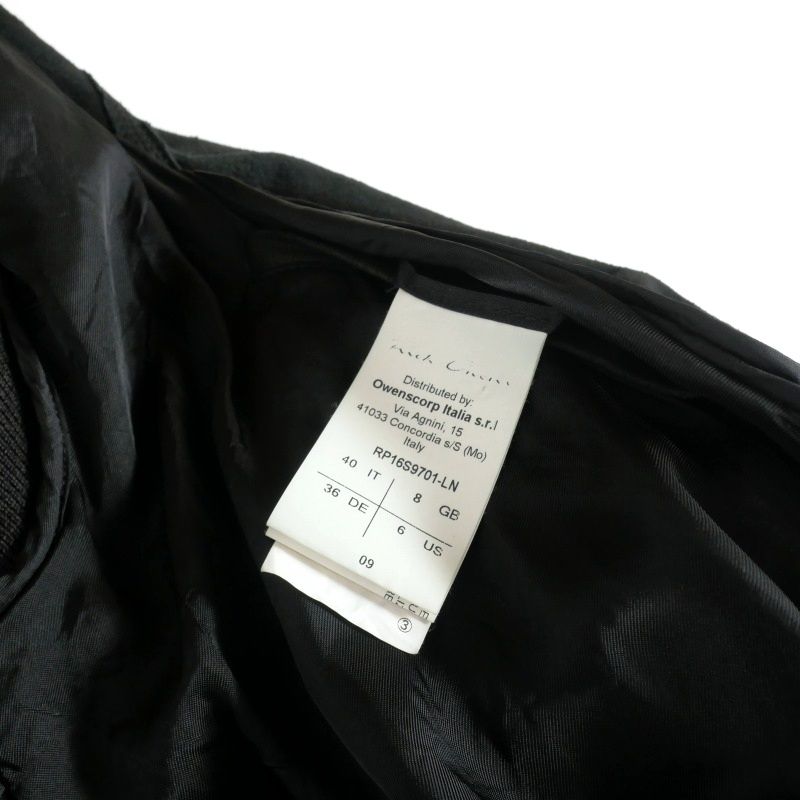 数時間限定値下げ中リックオウエンス ラムレザー スタンドカラー 希少カラー リックオウエンス Rick Owens ラムレザー ローネックバイカー