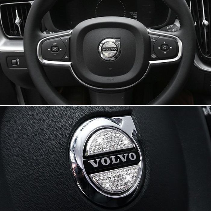 ボルボ ステアリング エンブレム クリスタル S90 S60 V60 V90