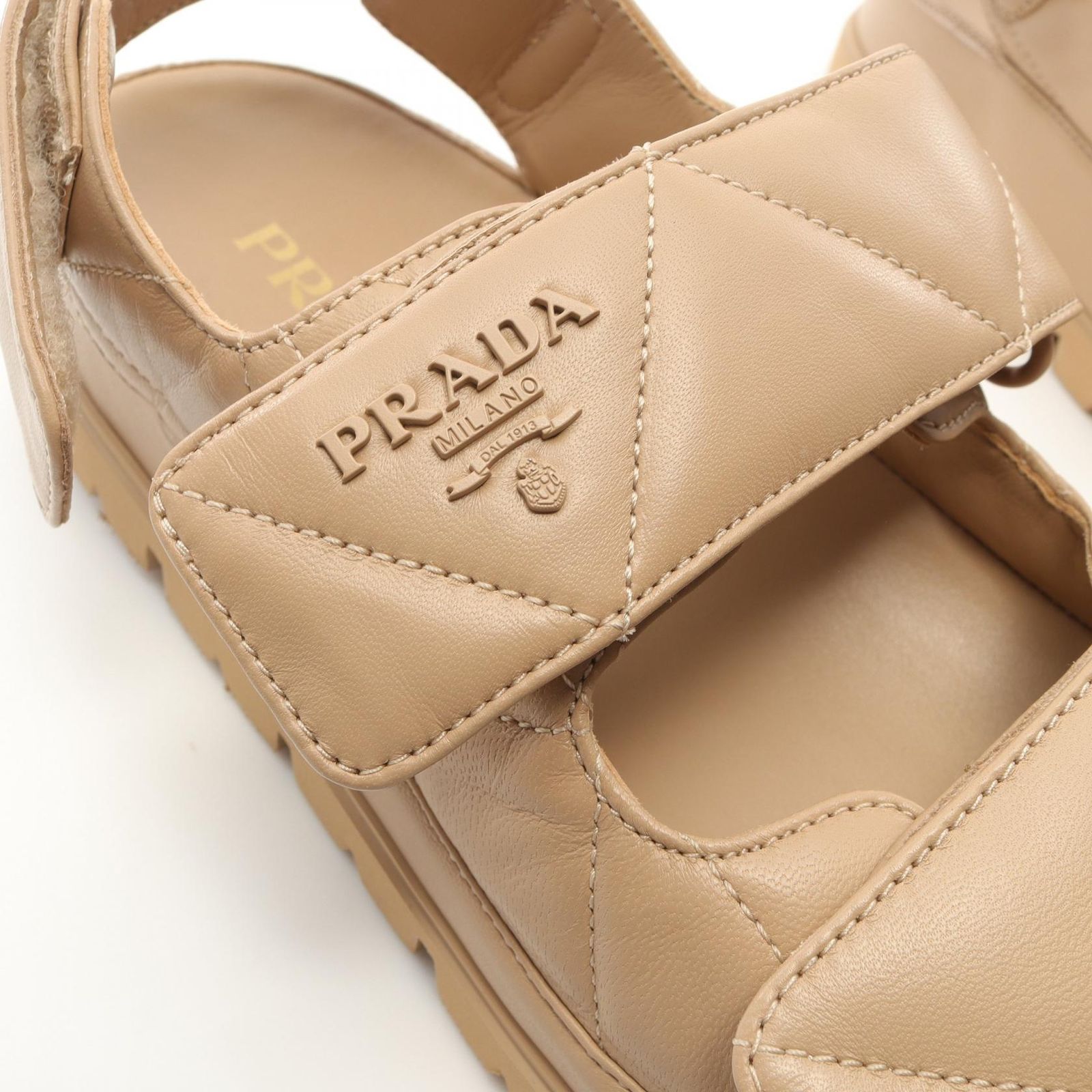 プラダ PRADA サンダル パデッド ナッパレザー 1X721M サンド