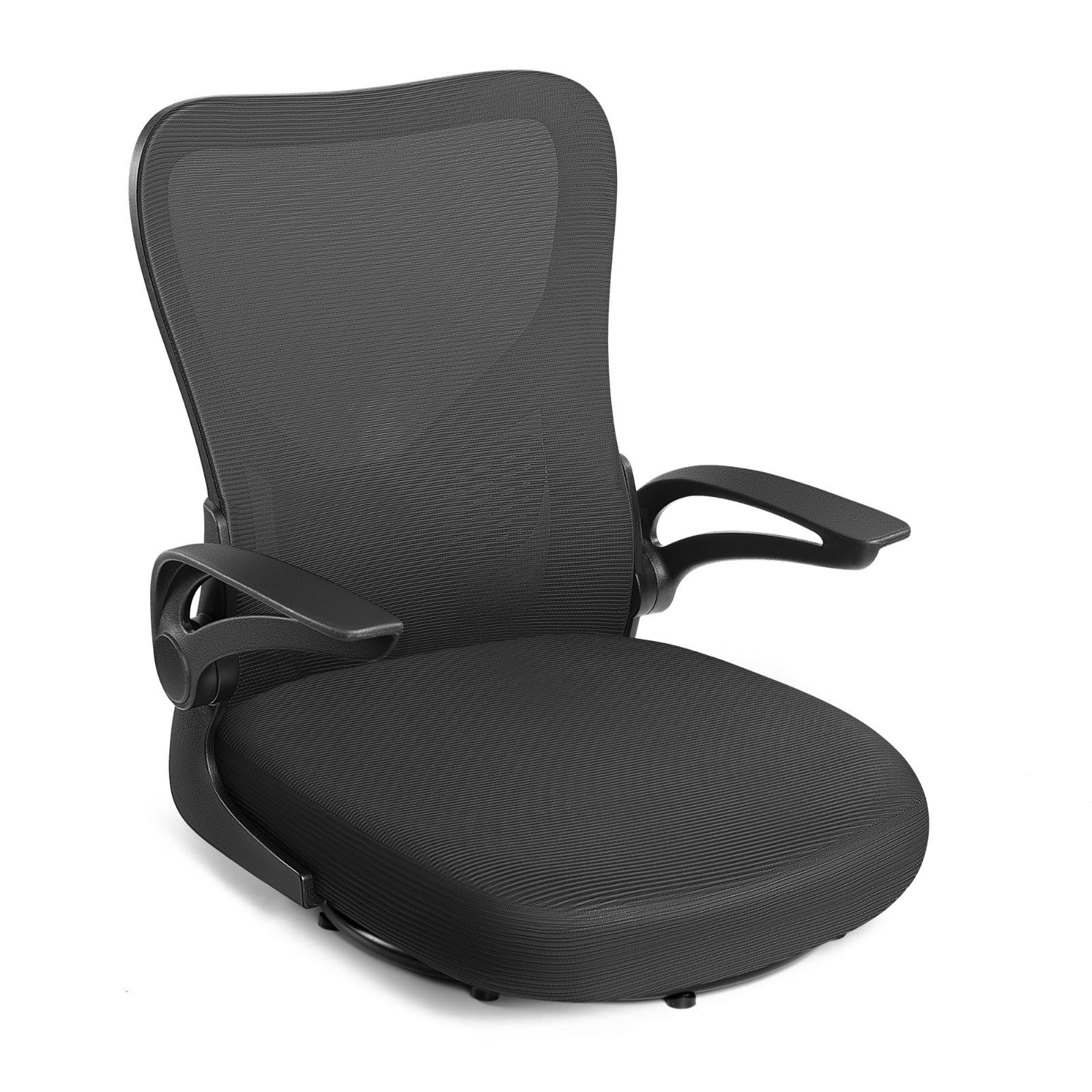 クーポン有 疲れない デスクチェア 360度回転 疲れない 通気性 椅子 回転座椅子 メッシュ 和室オフィスチェア 座椅子 人間工学 腰痛対策 10分簡単組み立て MAZOT 通気性 ブラック