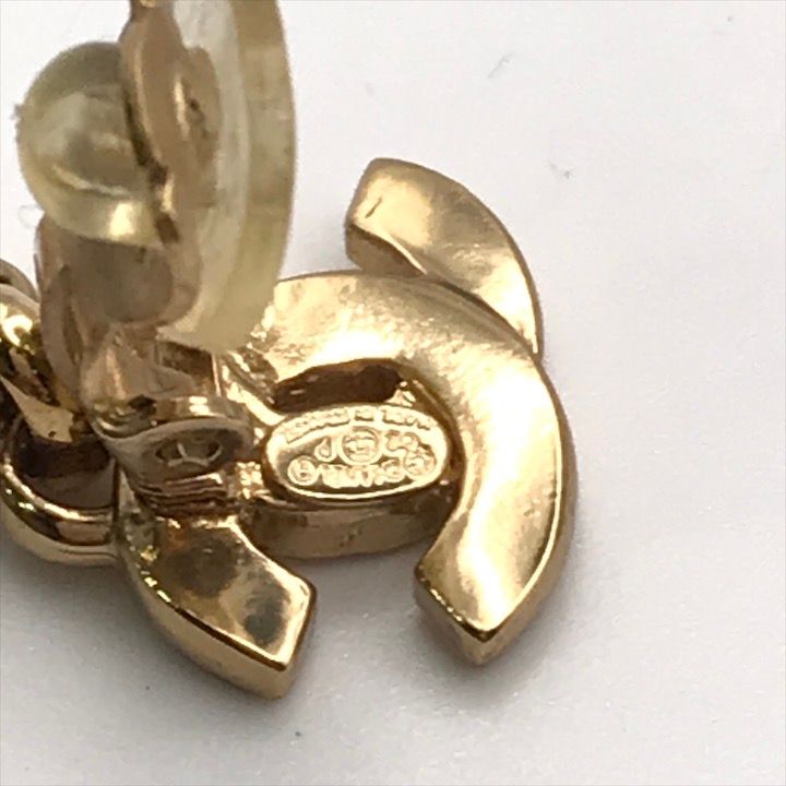 超美品 CHANEL シャネル マドモアゼル ココマーク スイング イヤリング 