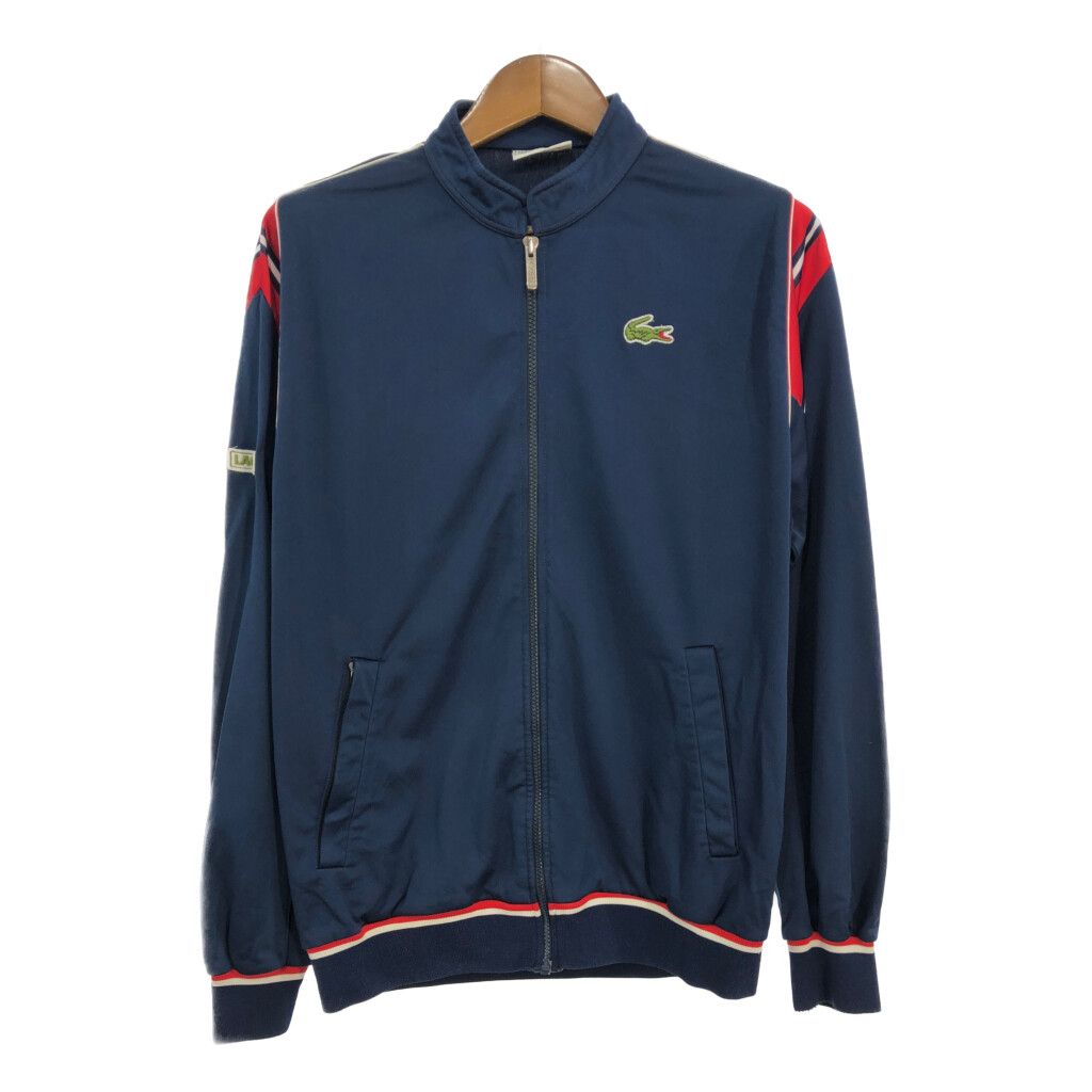 70年代 フランス製 CHEMISE LACOSTE シュミーズ ラコステ トラックジャケット ネイビー (メンズ M相当) 中古 古着 S0661