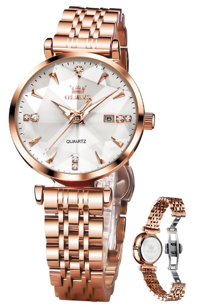 OLEVS レディース腕時計、レディース オリジナルダイヤモンド腕時計