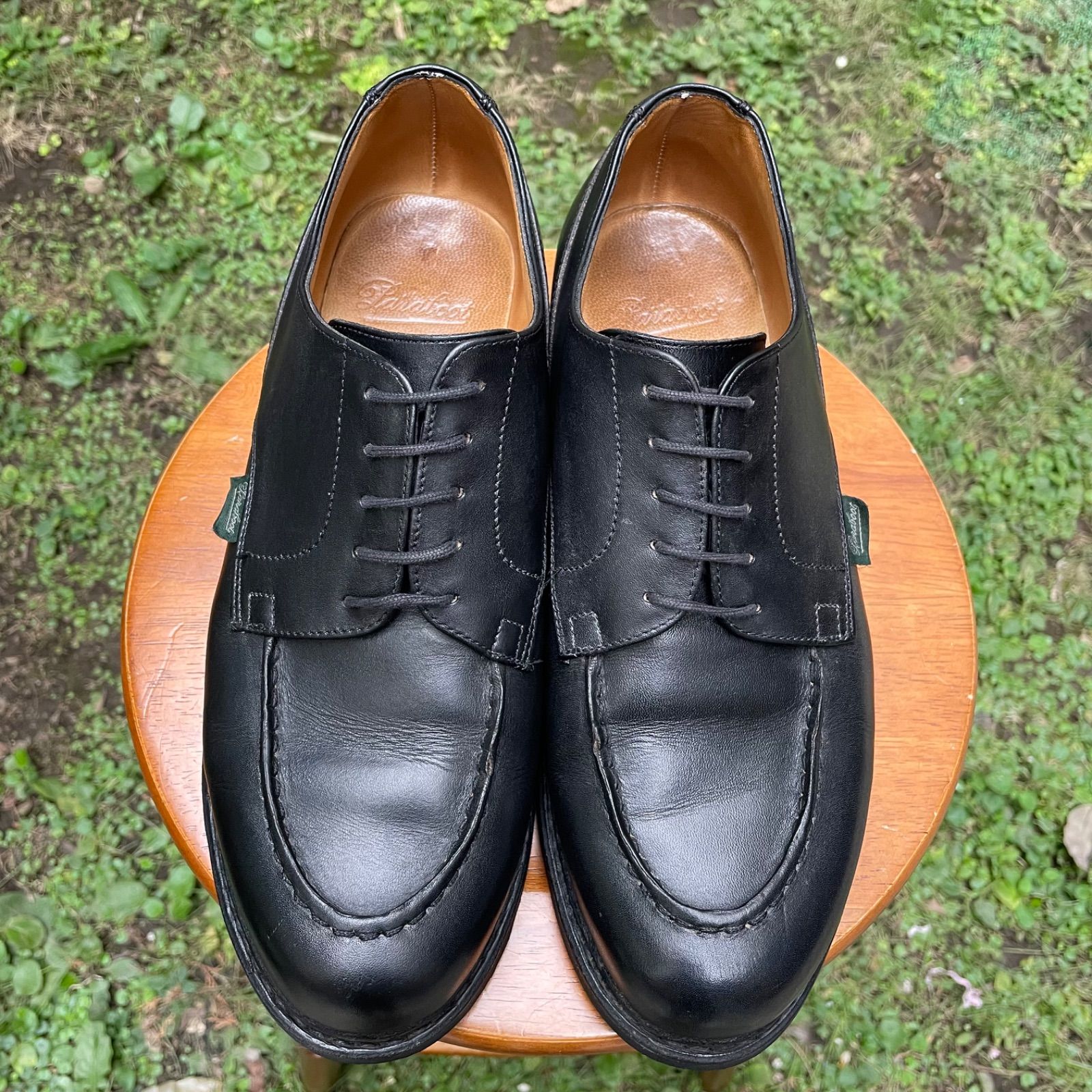 超美品》PARABOOT CHAMBORD パラブーツ シャンボード 黒7-