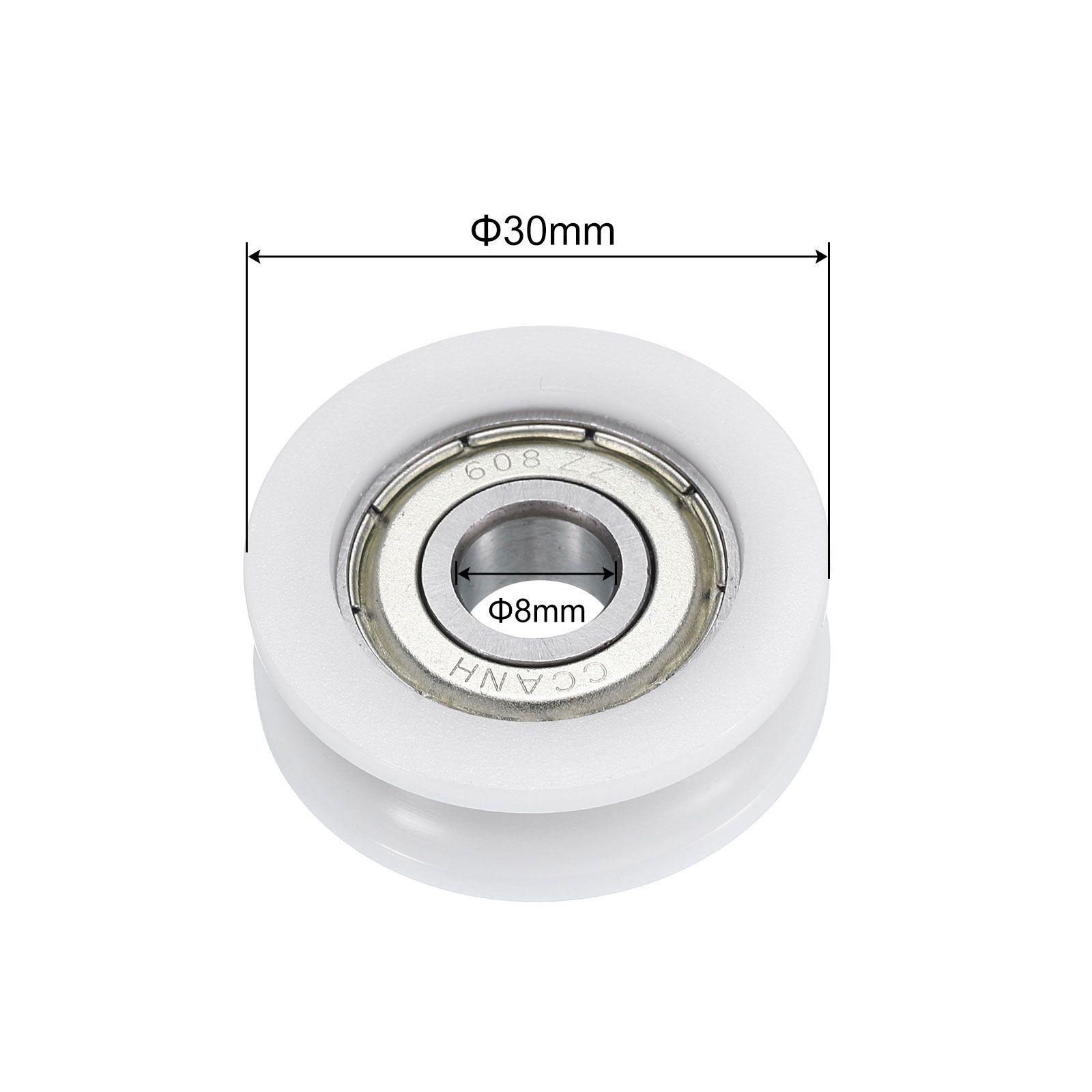 レールローラーベアリング LFR50/8-8 内径 8mm 外径 24mm 高さ 11mm U 溝 直径 8mm 8 * 24 *