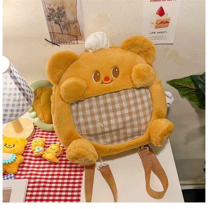 【未使用】CUTE　ぬいぐるみ生地　ふわふわバック 41F9ipEbtnL.jpg_BO30,255,255,