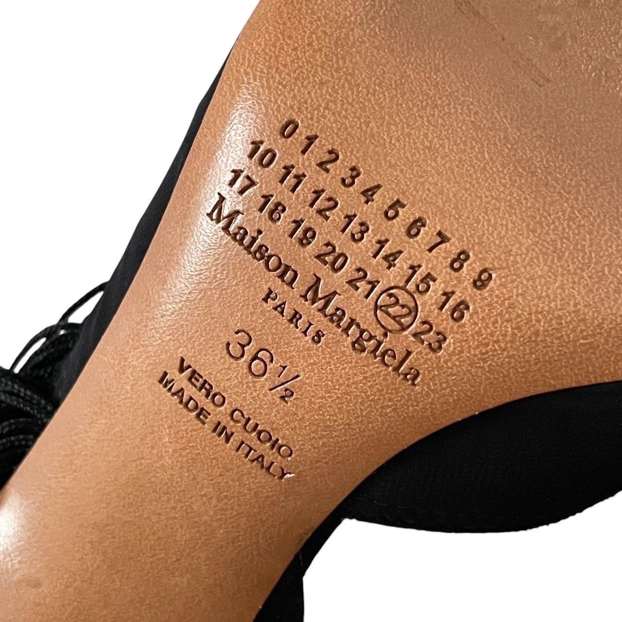 Maison Margiela メゾン マルジェラ パンプス 黒 ピンヒール フリンジ 