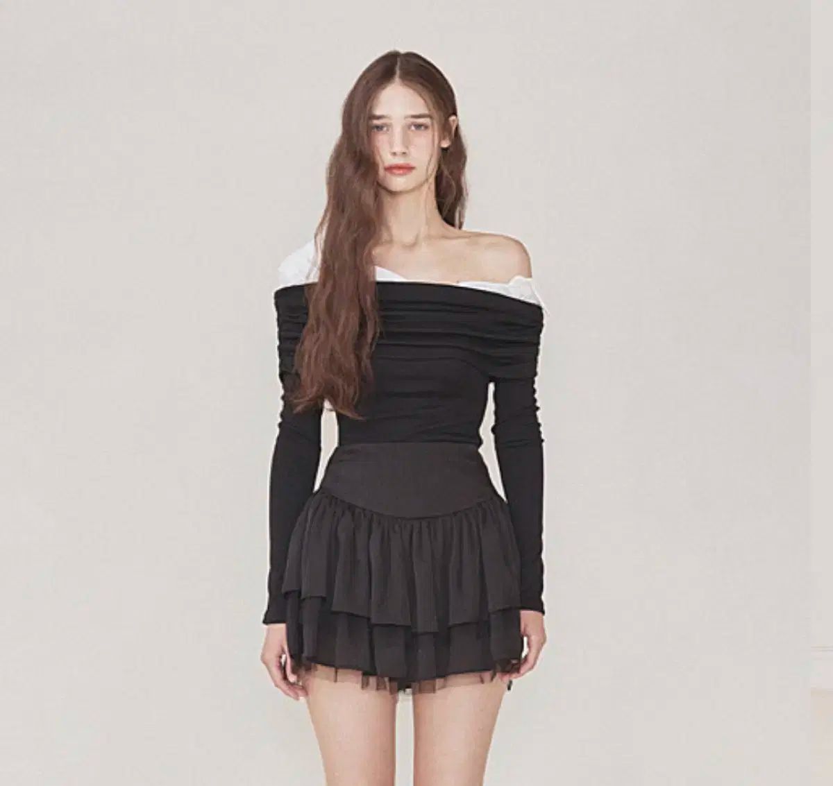 【韓国Not your rose ノットユアローズ】Sasha skirt 24th Reorder]Sasha skirt (Ivory) - Not your rose