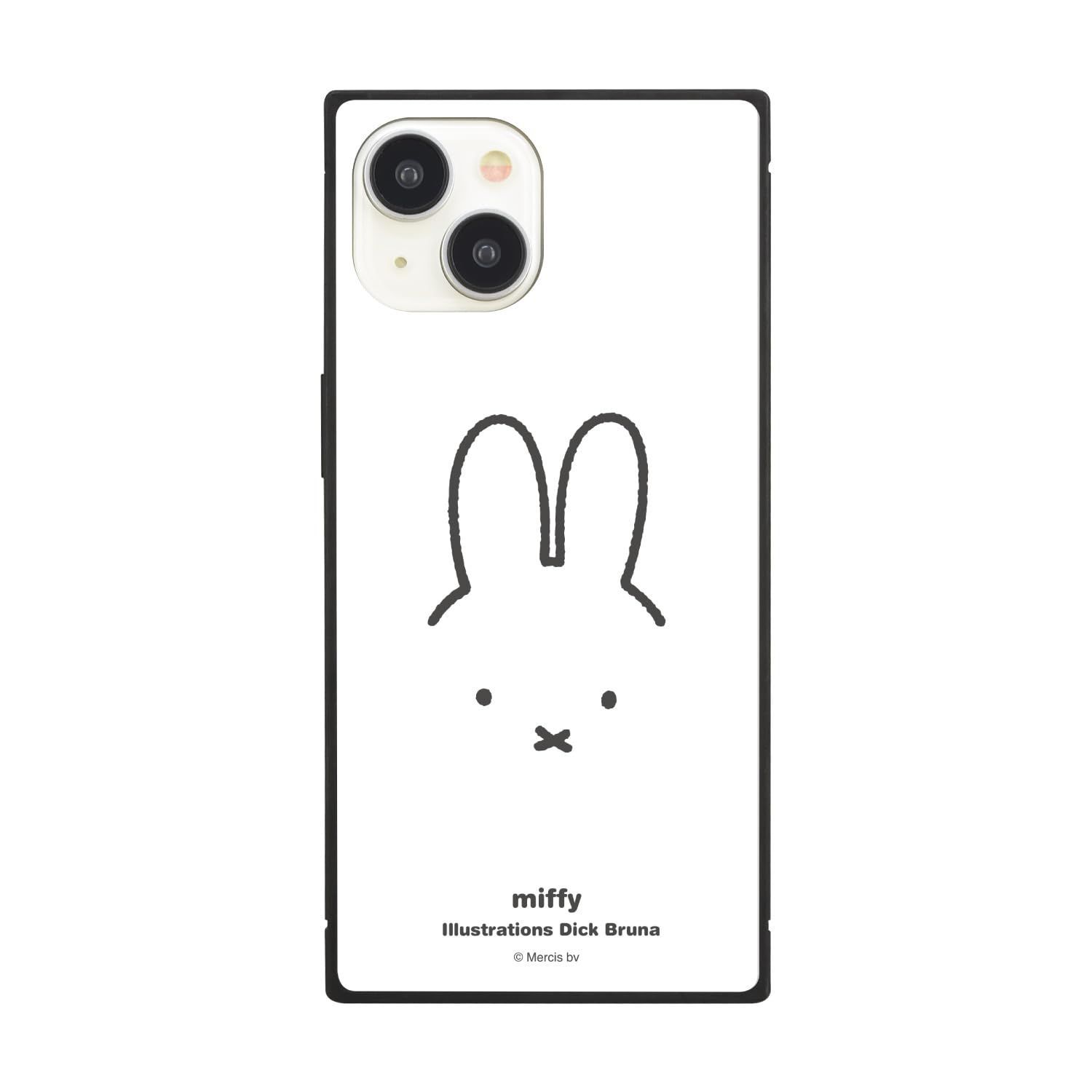 【新着商品】/ 14 15 / 13 iPhone 対応 ミッフィー スクエアガラスケース フェイス グルマンディーズ MF-464WH