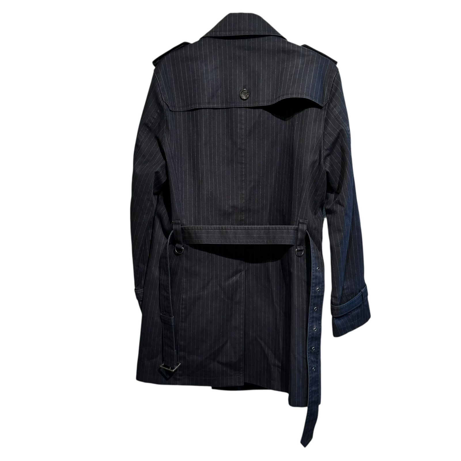 バーバリーブラックレーベル ネイビー ストライプ トレンチコート 楽天市場】バーバリー・ブラックレーベル トレンチコート（メンズ