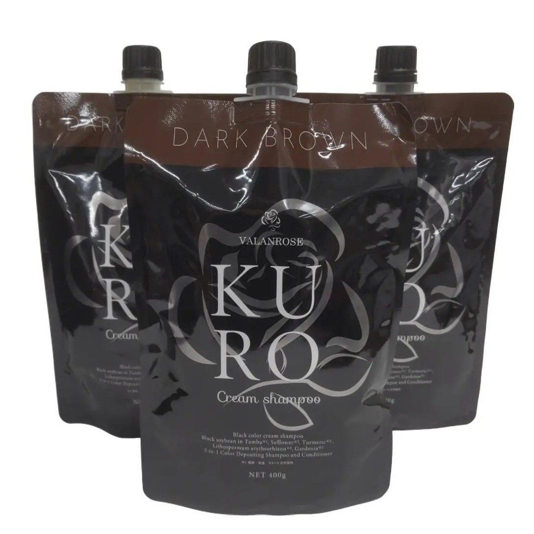 バランローズ KUROクリームシャンプー 白髪染め（ダークブラウン）3セット
