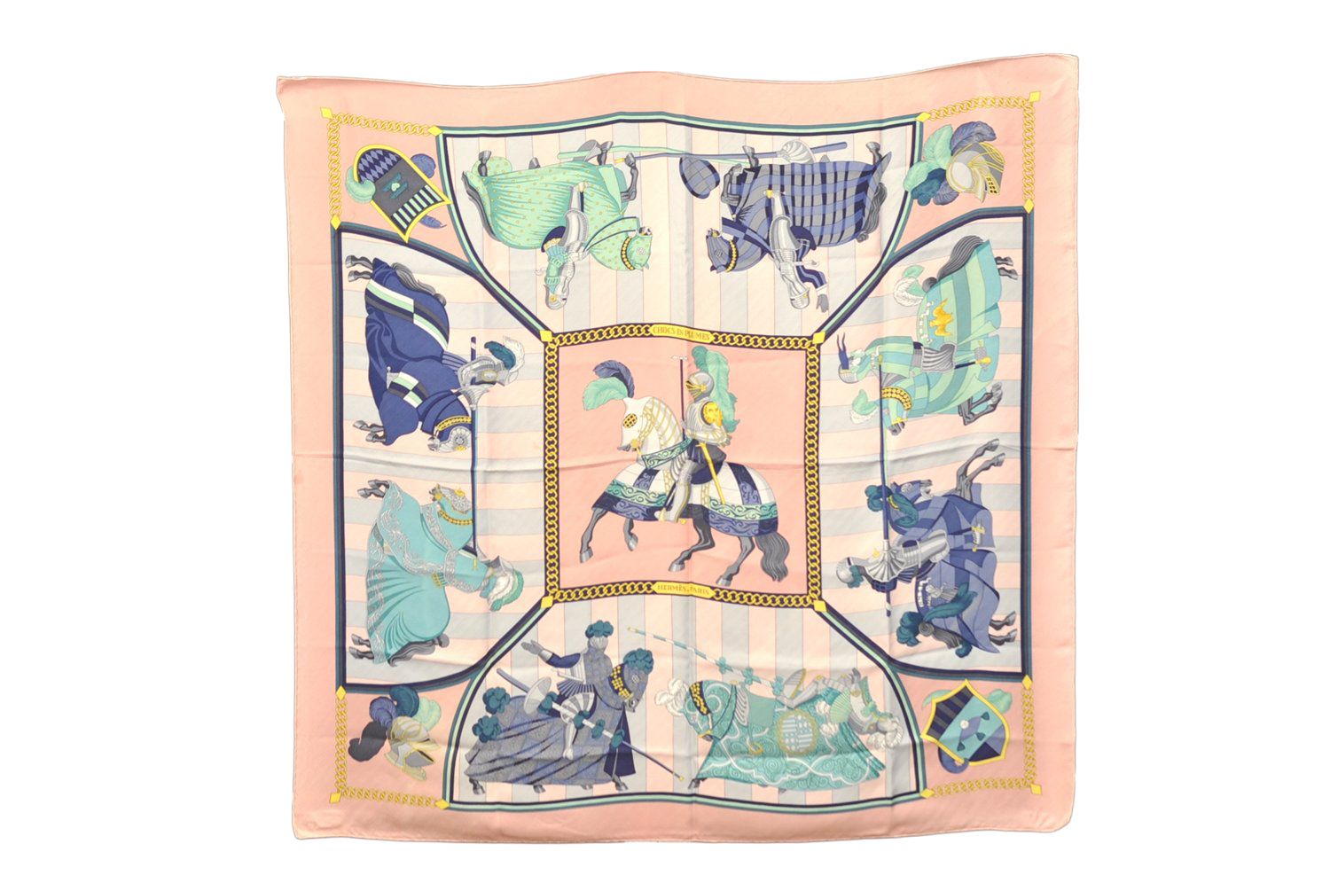 HERMÈS PLUMES シルクスカーフ　カレ90 HERMES エルメス カレ90 Plumes et Grelots 羽飾りと鈴 ネイビー