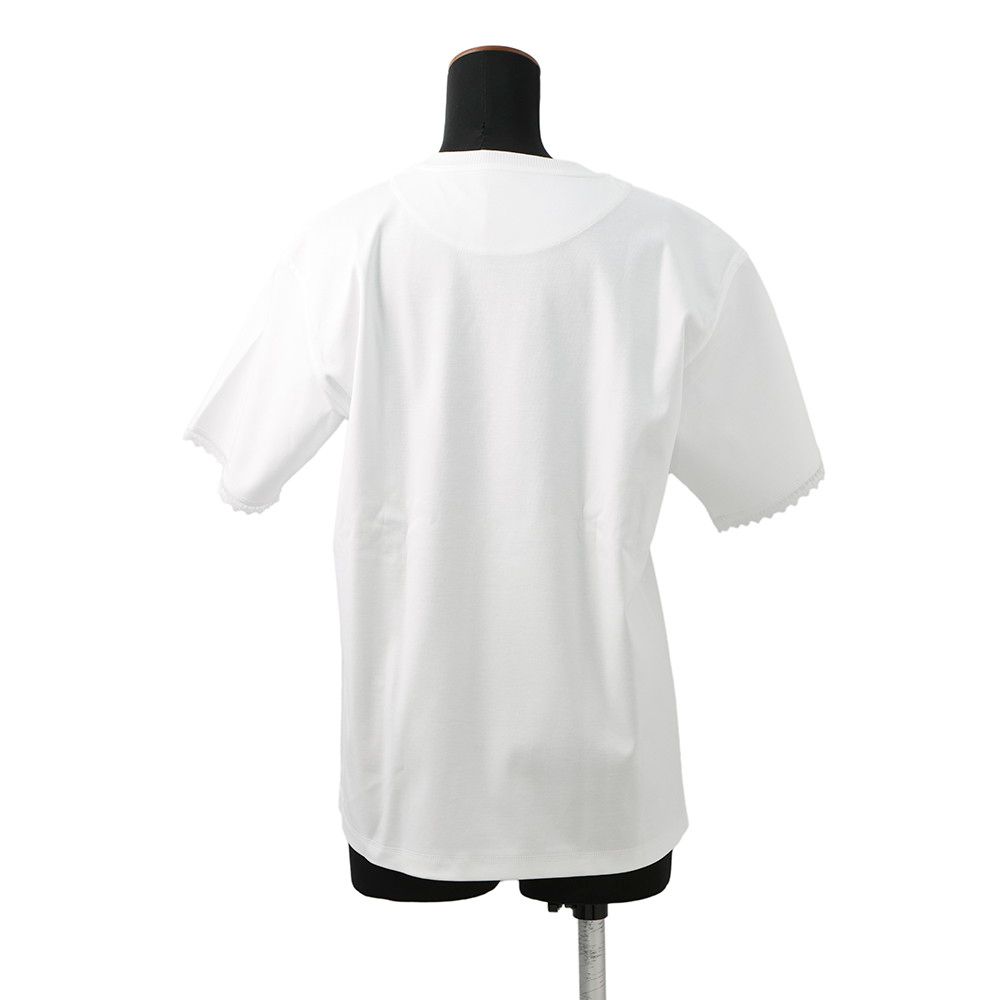 エルメス Tシャツ パルフロワ 刺繍入り マキシシャツ レディースサイズ36 HERMES トップス 白