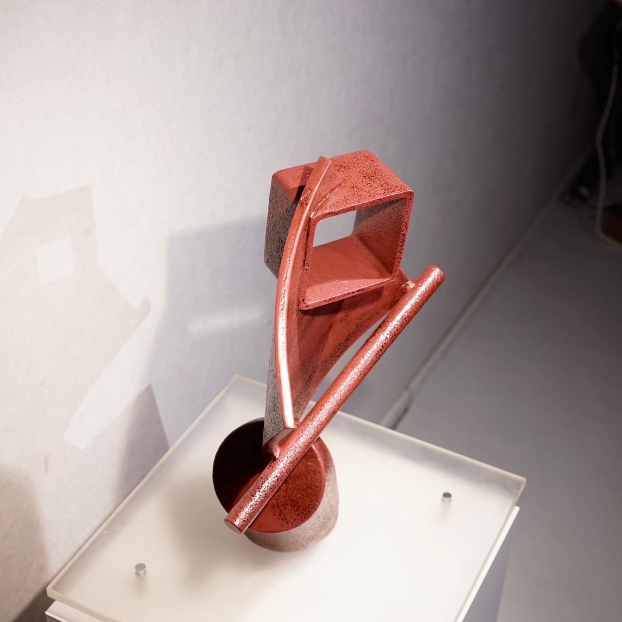 ミッドセンチュリーデザイン オブジェ 近代アート アートポスター ミッドセンチュリー風 太陽と手の抽象デザイン