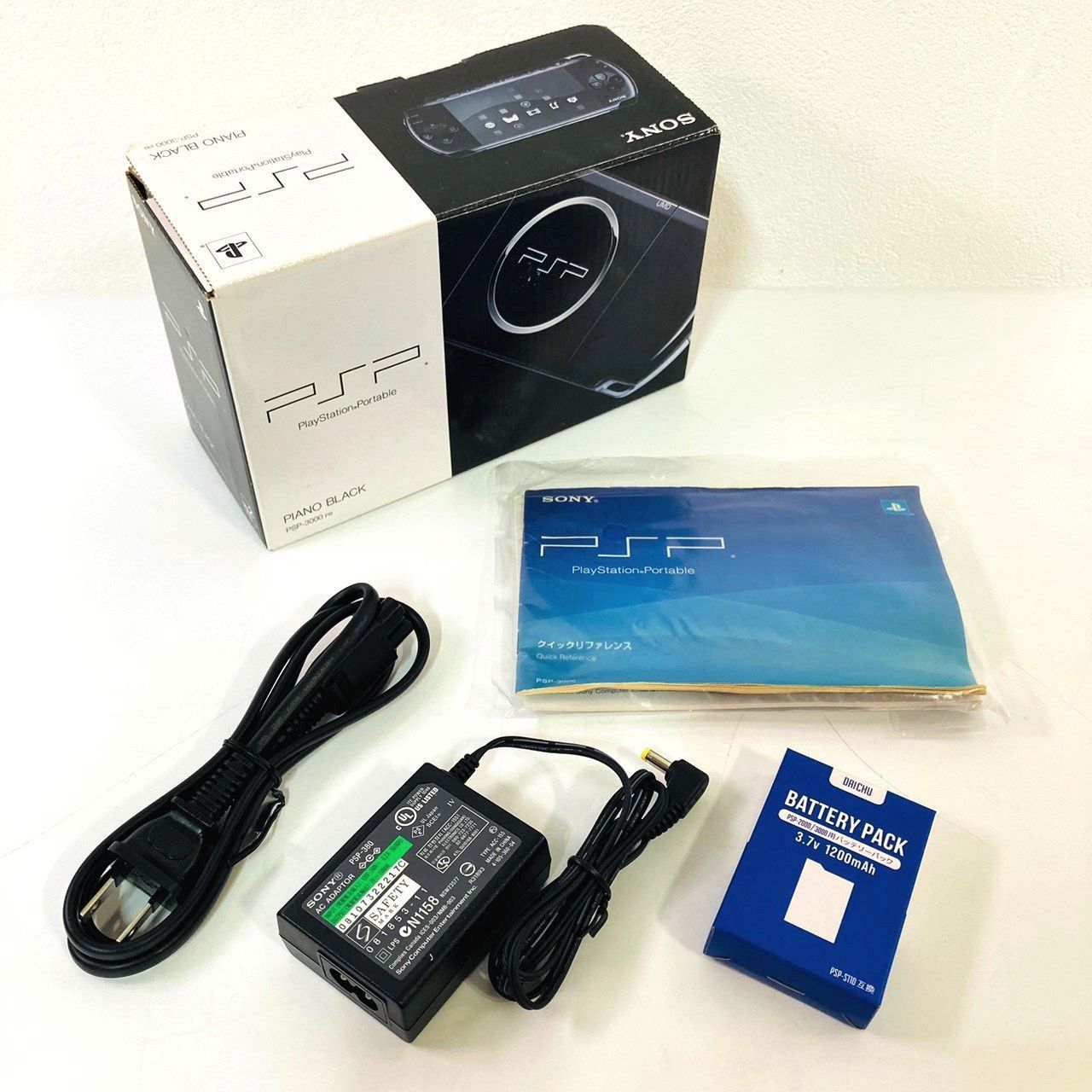 完品 美品』SONY PSP 3000 ブラック 黒 本体 新品バッテリー付属