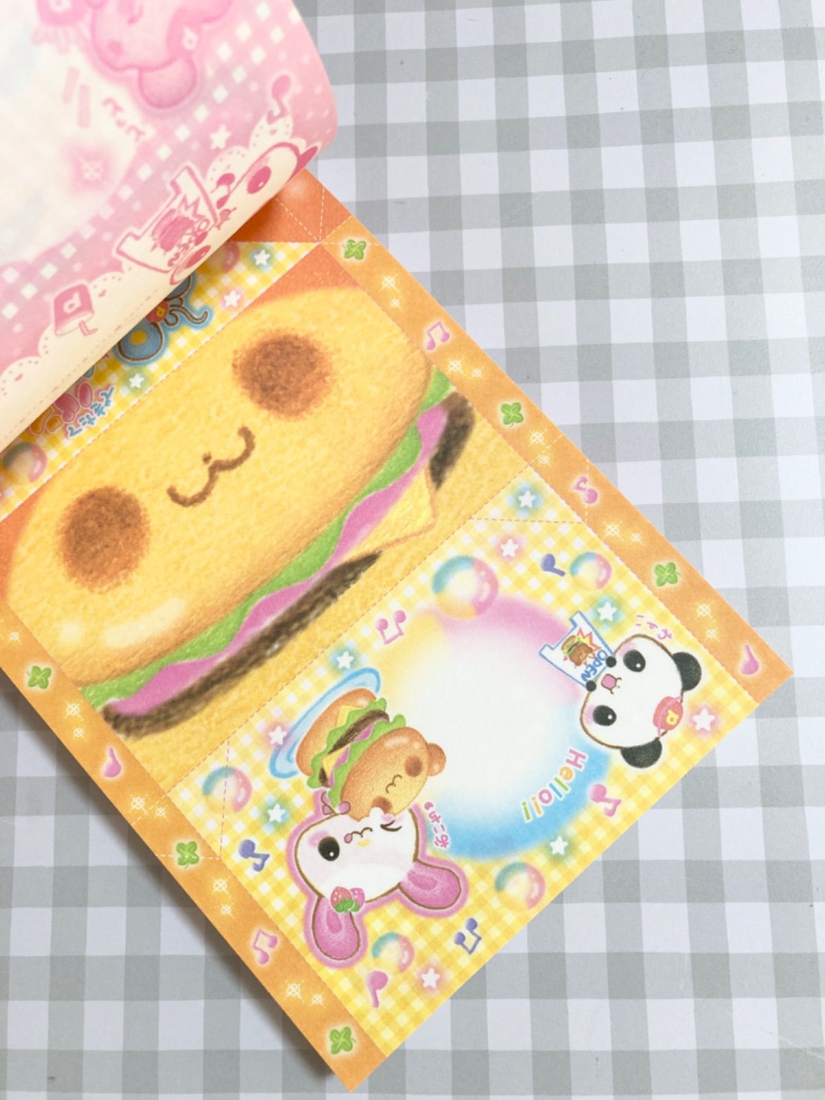24【平成レトロ】 おてがみメモ パンダ うさぎ 動物 メモ帳