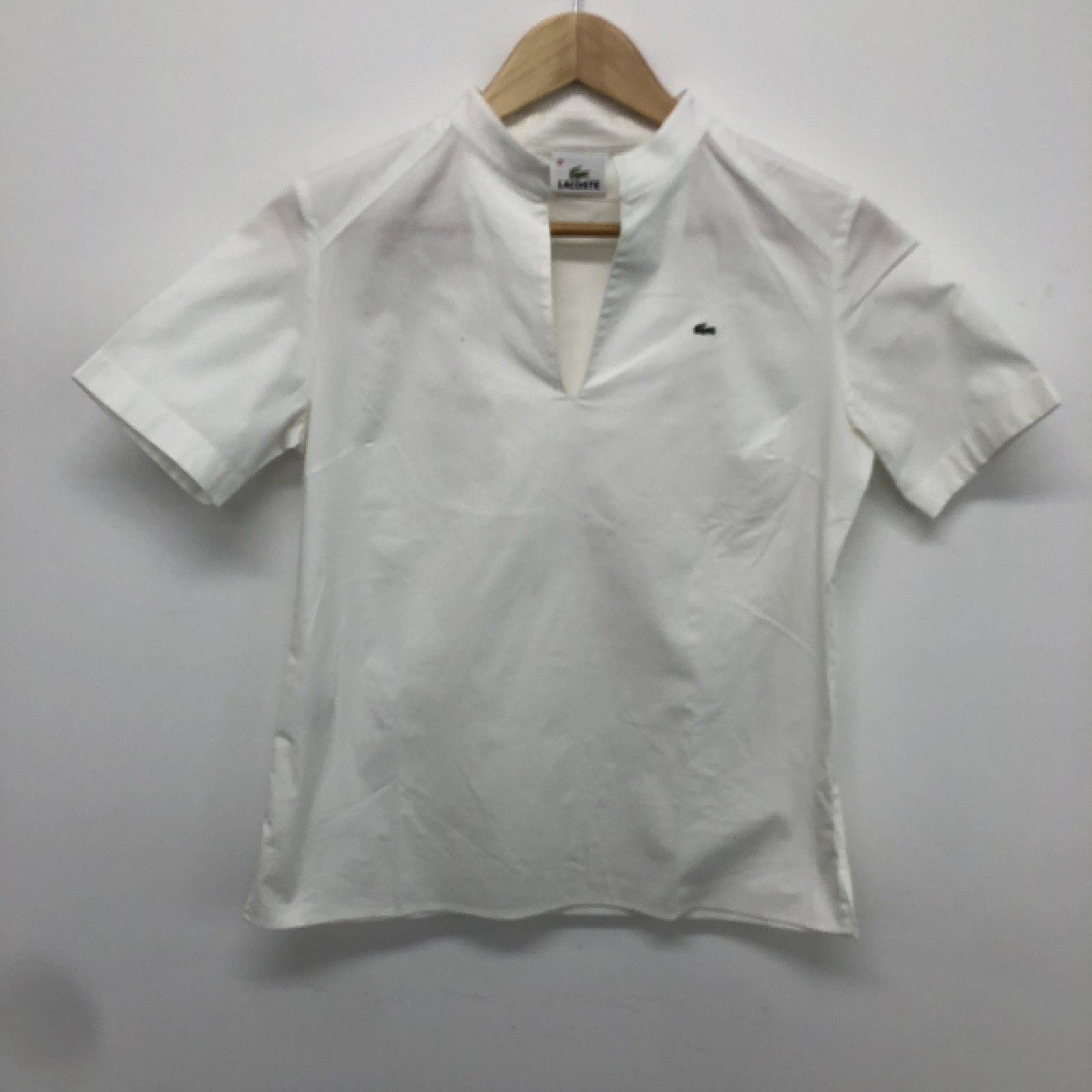 「LACOSTE」 半袖ニット 40 ホワイト レディース LACOSTE 「LACOSTE」 半袖ニット 40 ホワイト レディース