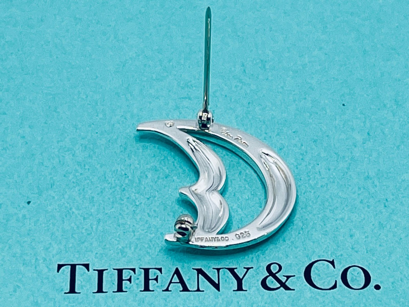 a082 美品 Tiffany&Co. ティファニー クレセント ムーン ブローチ