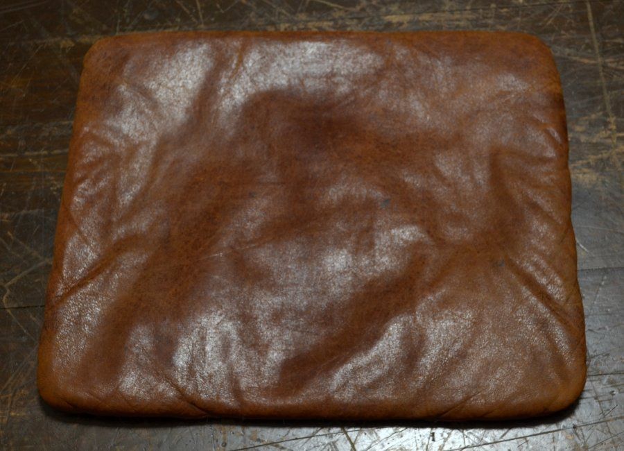 蔵A2549b 古民藝 古い革座布団 茶席 五枚